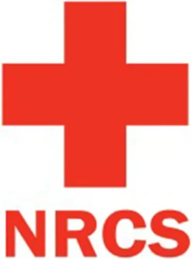 Nepal Red Cross Society logo, a red cross above the letters NRCS