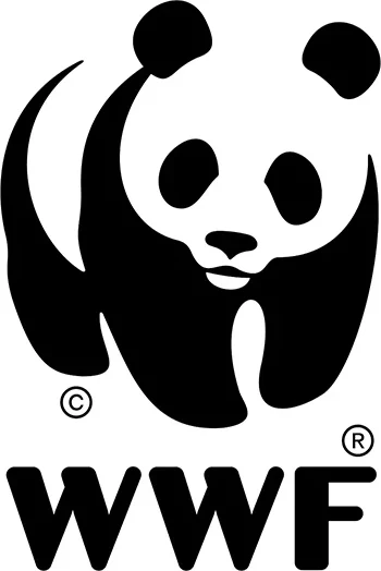 WWF logo, the black and white giant panda