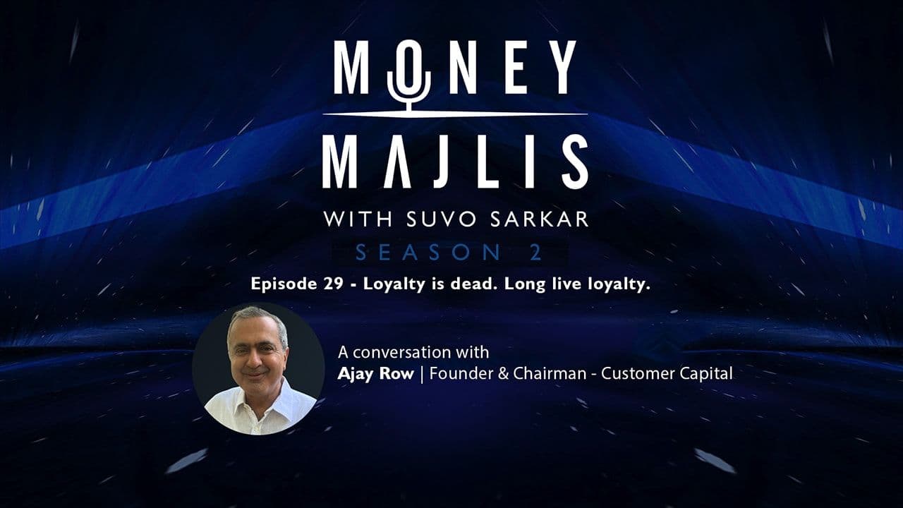 Ep 29: The Future of Customer Loyalty - Season 2 cover art with a portrait of Ajay Row of Customer Capital