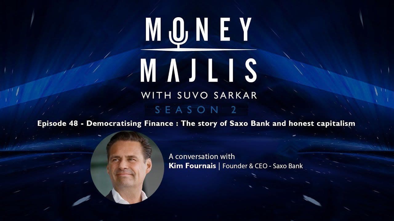 Ep 48: Democratisation of Finance - Season 2 cover art with a portrait of Kim Fournais of Saxo Bank