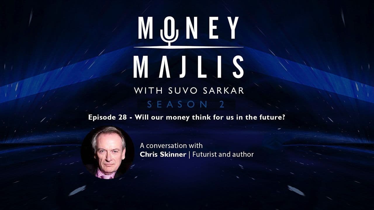 Ep 28: Will Our Money Think for Us? - Season 2 cover art with a portrait of Chris Skinner